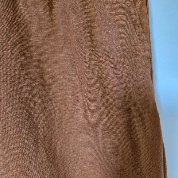 EUC A NEW DAY LINEN BLEND TAN SOFT PANTS SIZE M - Picture 6 of 16